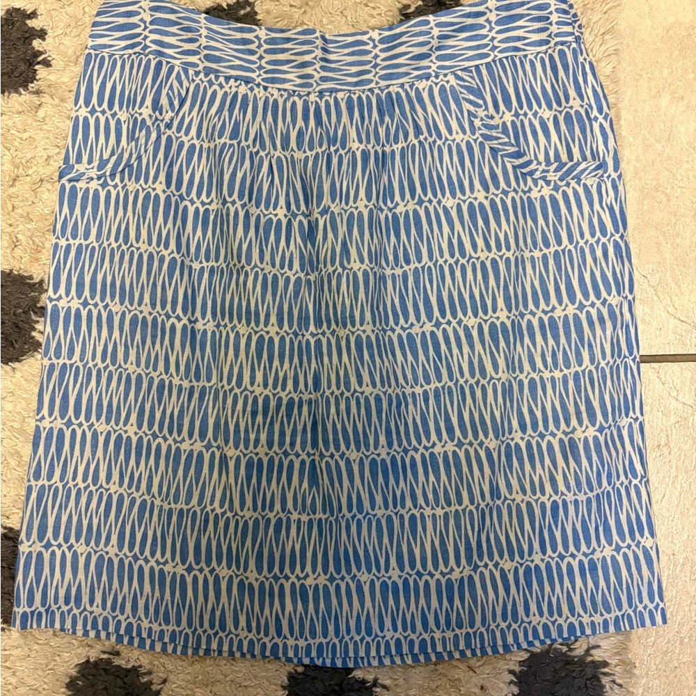 Boden Blue Patterned Women's Skirt
